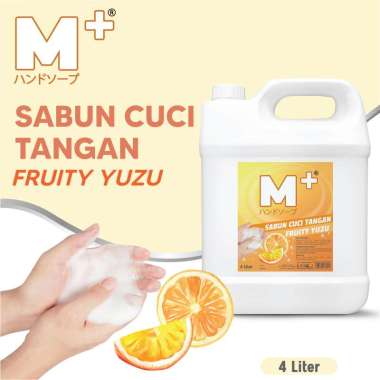 M+ Sabun Cuci Tangan 4 Liter - Fruity Yuzu