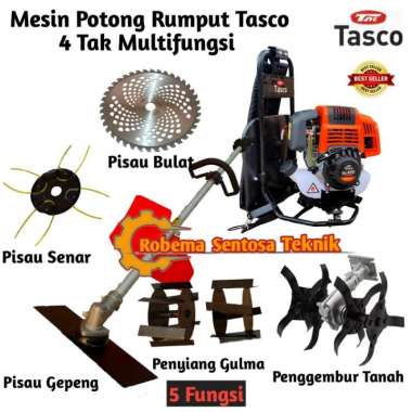 MESIN POTONG RUMPUT TASCO 4 TAK DAN PENGGEMBUR TANAH