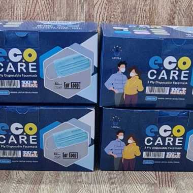 Masker Eco Care Face Mask 3Ply Earloop isi 50 pcs