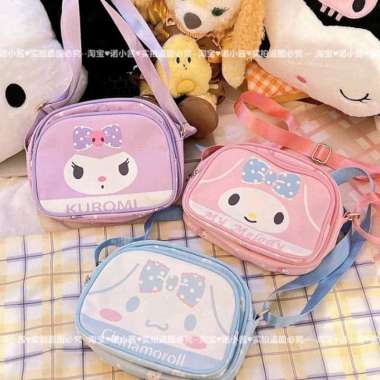 Tas Slempang Sanrio / Tas Import Anak Kuromi / Tas Cinnamoroll / Tas Bahu Melody Cinnamoroll
