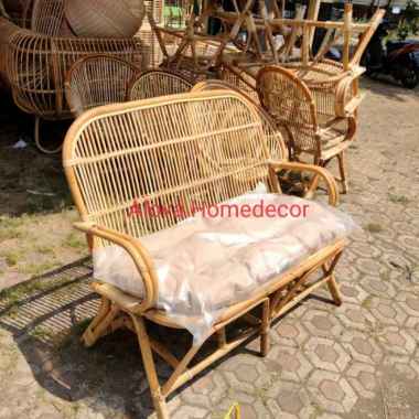 Kursi Teras / Kursi Taman Pengki Panjang Rotan Multicolor