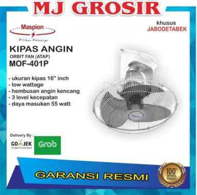KIPAS ANGIN ORBIT FAN MASPION MOF 401 P MOF401P ORBIT FAN ATAP packing bubble