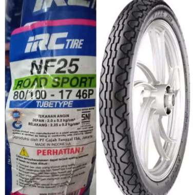 Ban Luar Motor Ring 17 IRC Ukuran 80/100-17 NF 25 Ban Non Tubeless