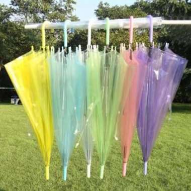 payung transparan warna warni / payung warna transparan Multicolor
