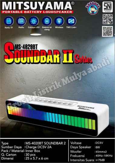 Mitsuyama Speaker Bluetooth Soundbar II Series