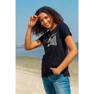 X8 Deoline Tops - Kaos wanita santai couple S Black