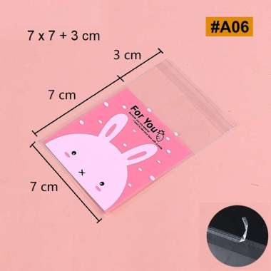 aiGooTan - (ISI 10) PLASTIK COOKIES 7x7 CM - Plastic Motif 7 x 7 Packing Lucu Cookie Roti Snack Cand