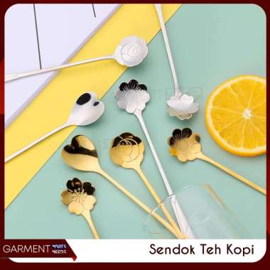 Sendok Teh Kopi Dessert Kecil Stainless Steel Warna Silver Gold Mewah Elegan Mini Coffee Tea Spoon P
