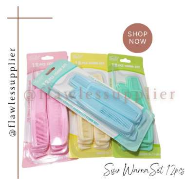 SISIR RAMBUR SET 12PCS COMB SET SISIR SALON LENGKAP BERBAGAI MACAM MODEL