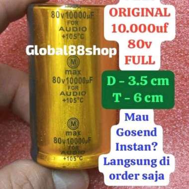 ELCO ECO EKO kapasitor 10000uf/80v 10.000uf/80v 10000uf 80v MAX ORIGINAL