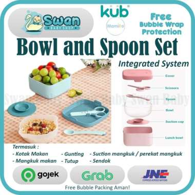 KUB Baby Bowl And Spoon Set / Tempat Makan Anak Bayi Yellow