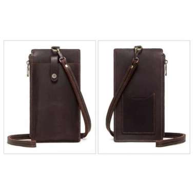 Mivaso Hanging Wallet Kulit Asli Dompet HP Gantung Premium - Dompet HP Gantung Leher Asli Kulit cokl