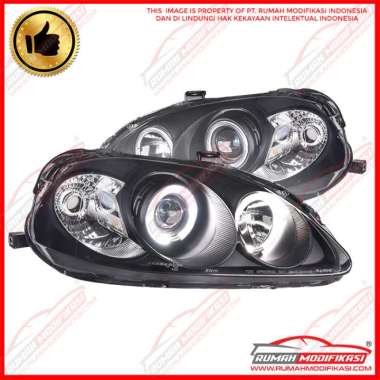 HEADLAMP - HONDA CIVIC FERIO 1999-2000 - ANGLE EYES - BLACK-SONAR