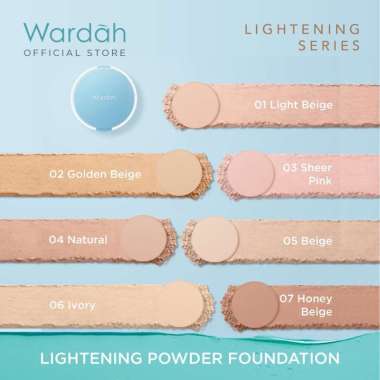 (MURAH) NEW! Wardah Refill Lightening Powder Foundation Light Feel 12 g 04. Natural