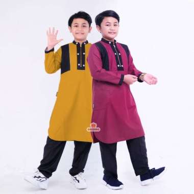 Setelan Baju Koko Anak Cowok Lengan Panjang / Koko Turki ARKEN XS COKSU