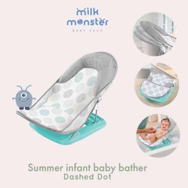 Summer Infant Deluxe Baby Bather (Whalin Around)/ tempat mandi bayi original pack dashed dot