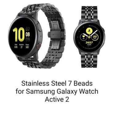 STRAP WATCH TALI JAM STAINLESS 7 BEADS SAMSUNG GALAXY WATCH ACTIVE 1 2