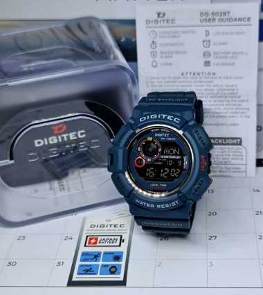 Digitec DG-5028T - Jam Tangan Pria Digital Rubber Strap Original Garansi Resmi Blue