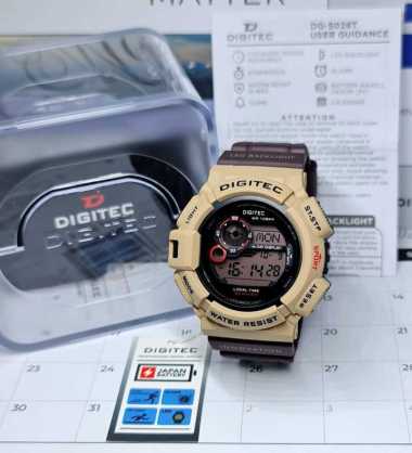 Digitec DG-5028T - Jam Tangan Pria Digital Rubber Strap Original Garansi Resmi Brown