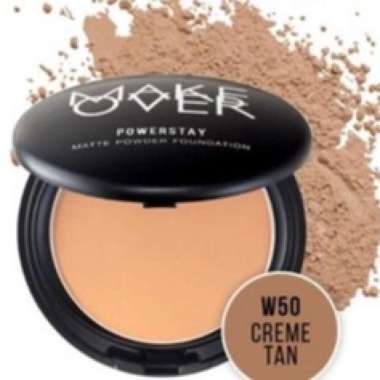 MAKE OVER Powerstay Matte Powder Foundation | Makeover Bedak Padat Compact Powder by AILIN W50 CREME