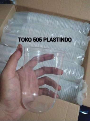 GELAS OVAL U 16OZ 14OZ CUP OVAL BULAT PLASTIK 16oz Putih