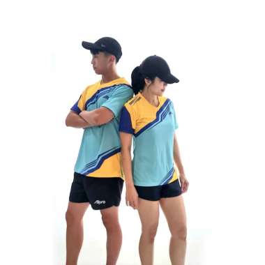 ALLPRO Kaos Couple Badminton Jersey Seri Grafis Yellow Tosca Kaos Pingpong Kaos Sport Kaos Olahraga 