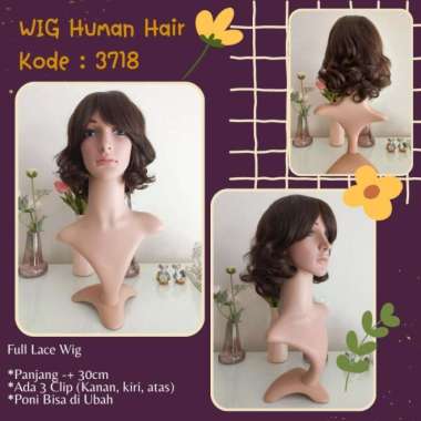 Wig Rambut Asli/ Wig Human Hair Pendek Natural