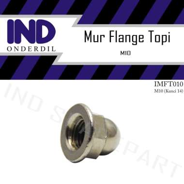 Mur Flange Nut Topi M10-M 10 Kunci 14 mm