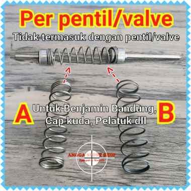 Per atau spring pentil/Valve dalam tabung Benjamin Super, Benjamin Pelatuk, Benjamin Bandung, Cap ku