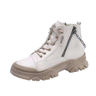 GST Sepatu Boots Wanita Premium Quality ID145 37 PUTIH COKLAT