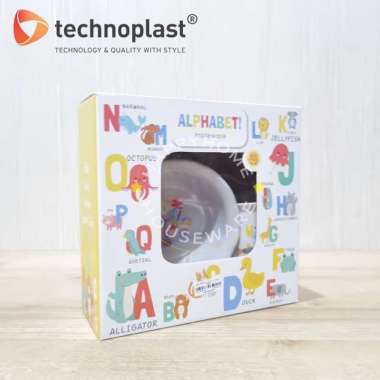 Technoplast Baby Jungle Round Tableware Set Peralatan Makan Baby Set Alpahbet