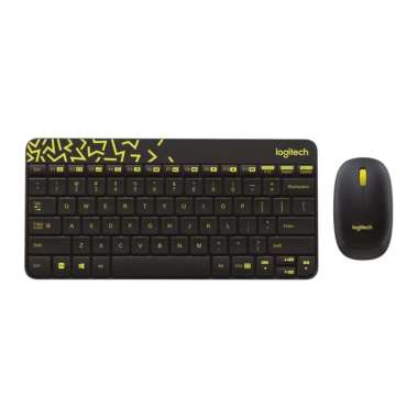 Logitech Wireless Mouse Keyboard MK240 Combo / MK 240 nano receiver Hitam