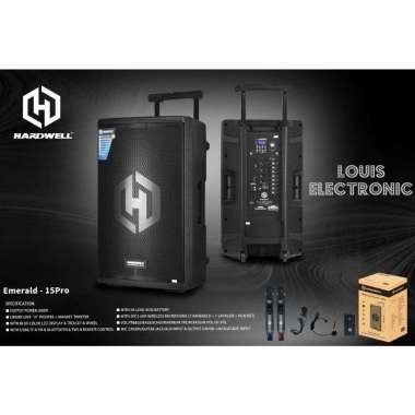 Speaker Portable HARDWELL Emerald 15Pro Emerald15Pro Emerald-15Pro 15 Inch ORIGINAL