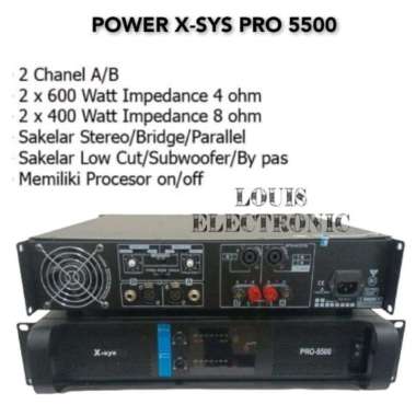 Power Amplifier X-sys Xsys PRO 5500 2 Channel ORIGINAL
