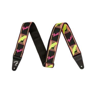 FENDER NEON MONOGRAM Guitar Strap | Gitar Strep YELLOW/PINK