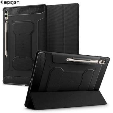 Spigen Tough Armor Pro Case Samsung Galaxy Tab S9 11 - Flip Cover Casing Tablet Black Hard Back Cove