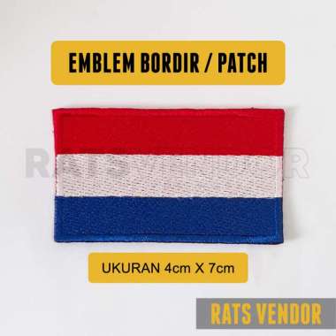 Ratsvendor Emblem Bordir / Patch Bendera Belanda Netherland