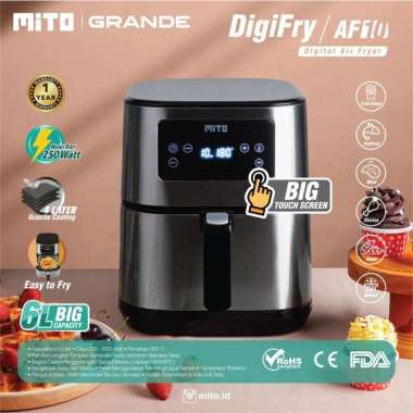Digital Air Fryer 6L DigiFry Mito Grande AF10 SILVER Multicolor
