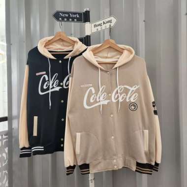 Sweater Anak Wanita Umur 13 Tahun -Cole cole basebal hoodie 12-14 tahun hitam