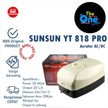 AERATOR AC DC SUNSUN HI BLOW AIR PUMP YT 818 POMPA UDARA - YT 818 PRO