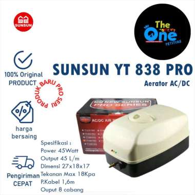 AERATOR ACDC KOLAM IKAN AQUARIUM SUNSUN YT 838 PRO YT838 PRO