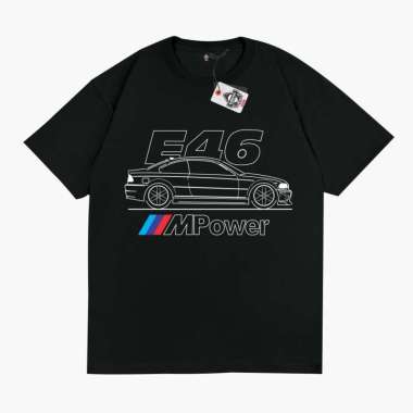 KRMK Kaos T Shirt BMW E46 M3 M POWER V1 HITAM S