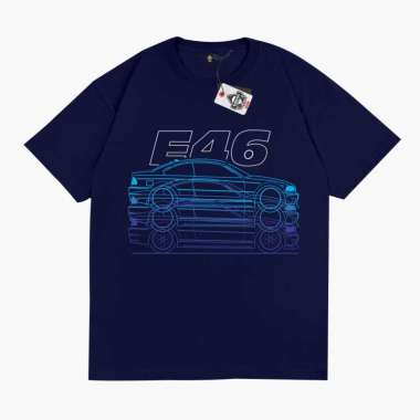 KRMK Kaos T Shirt BMW E46 M3 M POWER V2 NAVY S