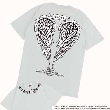 KRMK Kaos T Shirt ANGEL WINGS HOLOGRAM STREETWEAR - KRMK3 V1 PUTIH XXL