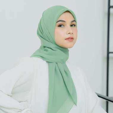 Lozy Hijab - Polly Cotton (Hijab Segiempat Bella Square) Green Mint