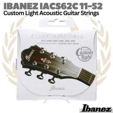 IBANEZ IACS62C 11-52 Custom Light Acoustic Guitar Strings Senar