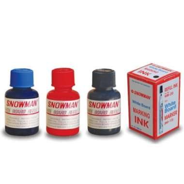 Refill Whiteboard Marking Ink Snowman Wb-20 Merah