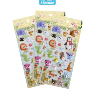Adinata Giggles Embossed Foil Puffy Stickers 2350-6165 / Sticker - Adinata