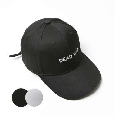 GRG TOP-08 topi bordir dead man baseball cap korea jepang kpop idol import PUTIH