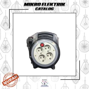 Kabel Roll Enter 4 lubang + Saklar 10M